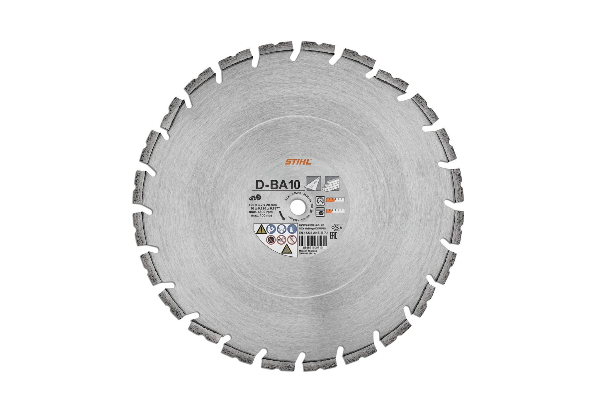 D-BA10 / D-BA90 diamond cutting wheel - Concrete / Asphalt - 12-16"