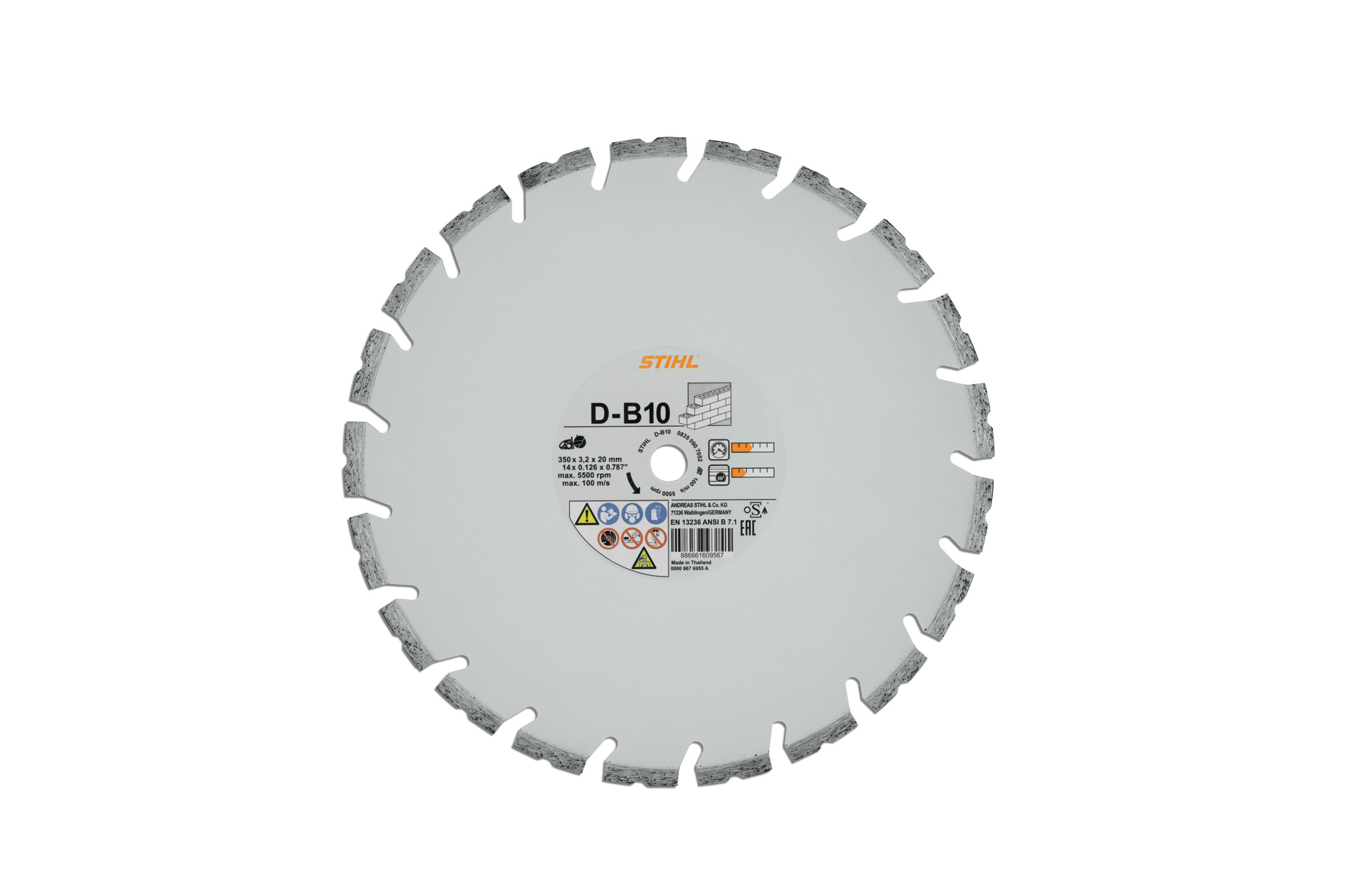 D-B10 diamond cutting wheel - Concrete - 9-16"